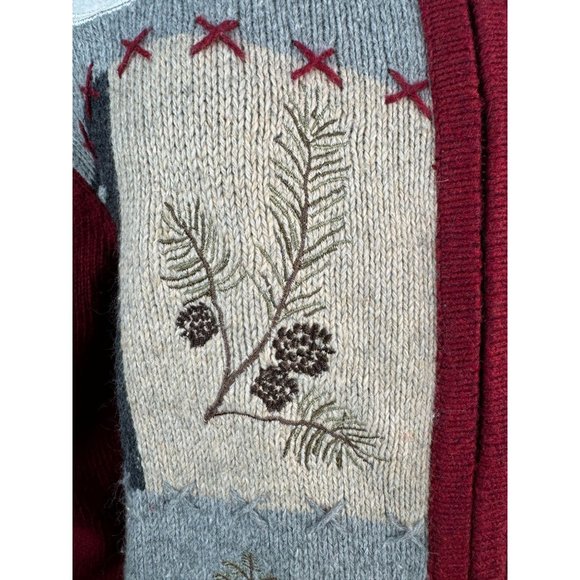 Croft and Barrow Snowman Ugly Christmas Sweater Medium Red Snowman Acrylic Blend - Picture 10 of 16